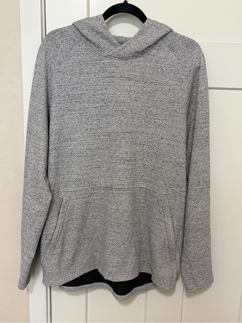 Lululemon At Ease Hoodie Heathered Melody Light Grey/Black Size L